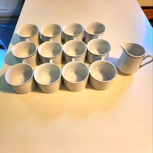Elite Set of 12 Coffee Mugs and Creamer